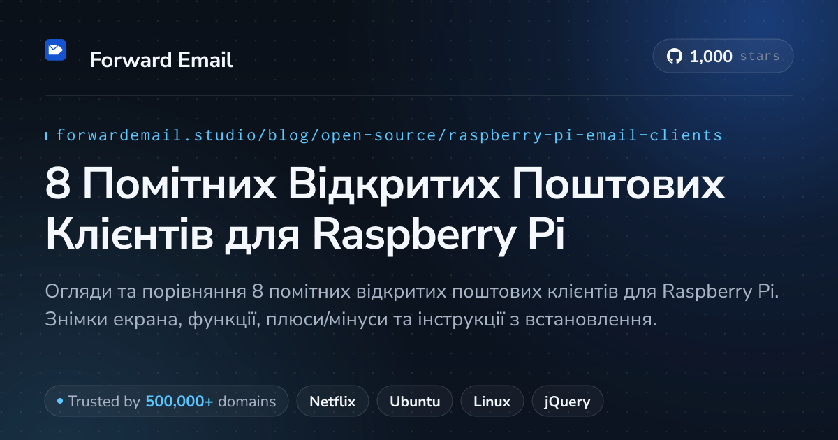 8 Помітних Відкритих Поштових Клієнтів для Raspberry Pi 2026