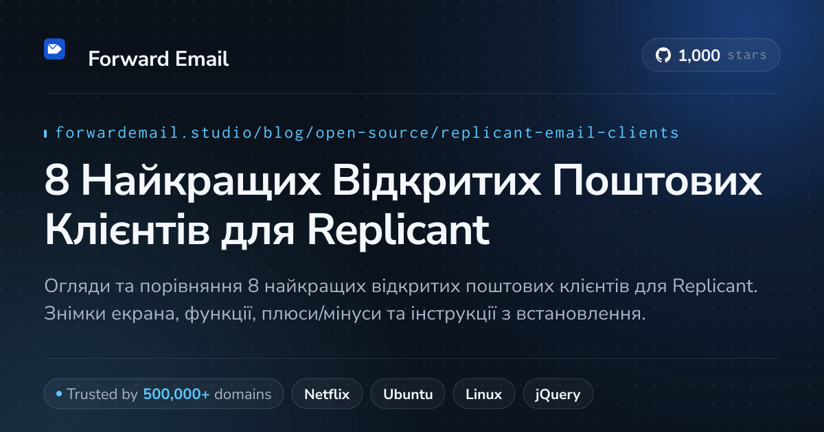 8 Найкращих Відкритих Поштових Клієнтів для Replicant 2026