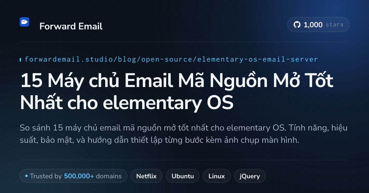 15 Máy chủ Email Mã Nguồn Mở Tốt Nhất cho elementary OS 2026