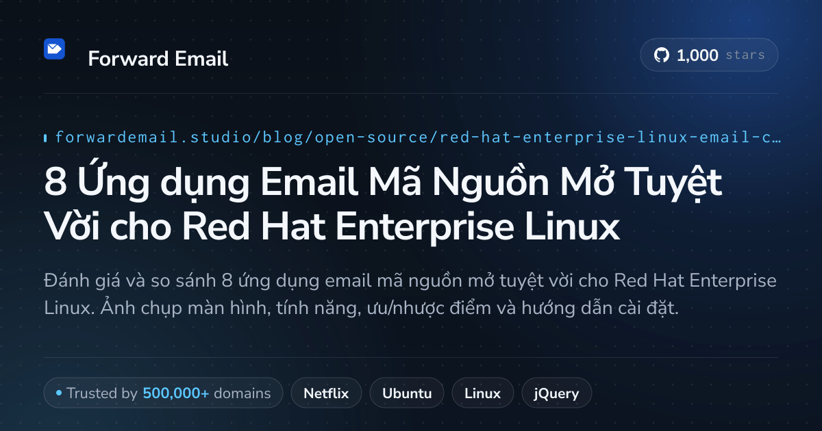 8 Ứng dụng Email Mã Nguồn Mở Tuyệt Vời cho Red Hat Enterprise Linux 2026