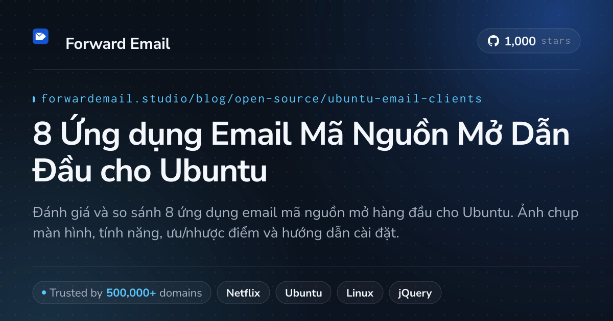 8 Ứng dụng Email Mã Nguồn Mở Dẫn Đầu cho Ubuntu 2026